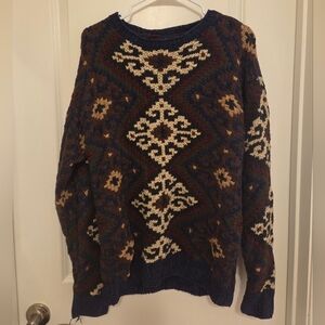 Vintage Geometric Knit Sweater